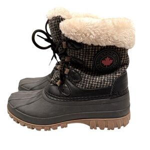 Cougar Storm Black and Tan Rain & Snow Boots Waterproof Design